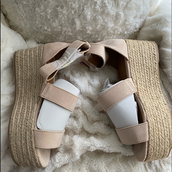 Francesca’s Qupid Nude,Suede,BIGBANG Platform,Shoes,Sandals,Espadrilles•NWT•6.5 - Picture 11 of 12